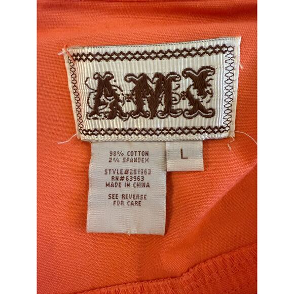 AMI Jacket Women’s Braided Size Large Orange Button Down Casual Coat - Picture 5 of 5